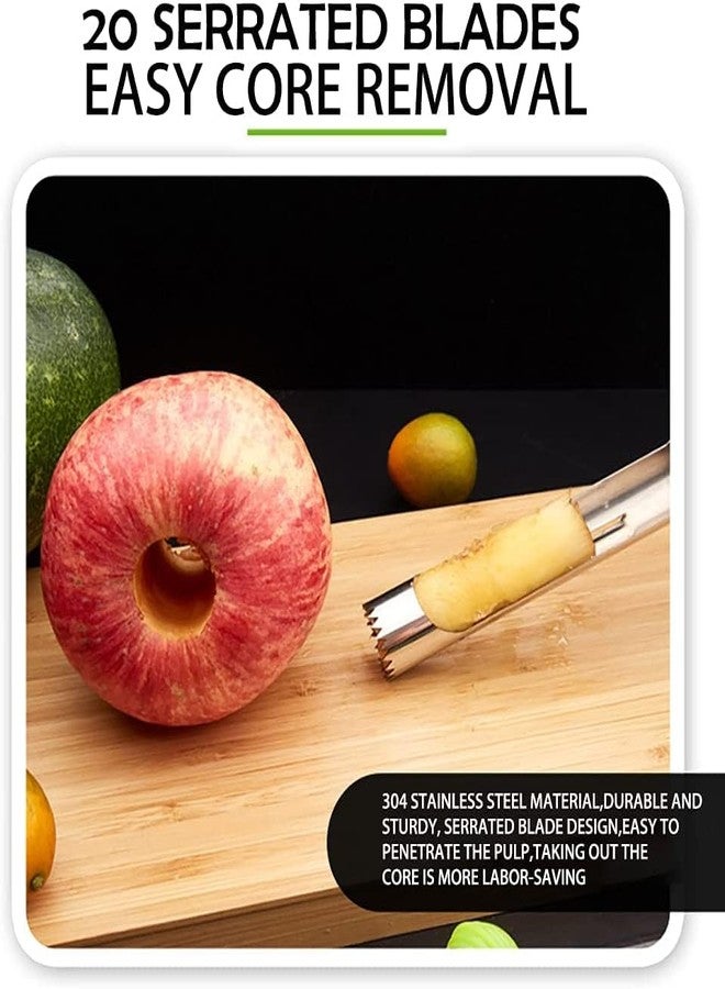 TASKHOUSE أداة إزالة لب التفاح من الفولاذ المقاوم للصدأ من تاسك هاوس، سهلة الإمساك ومتينة، لإزالة لب الفواكه والخضراوات، مناسبة للكمثرى والفلفل الحلو (قطعة واحدة) - Image 3